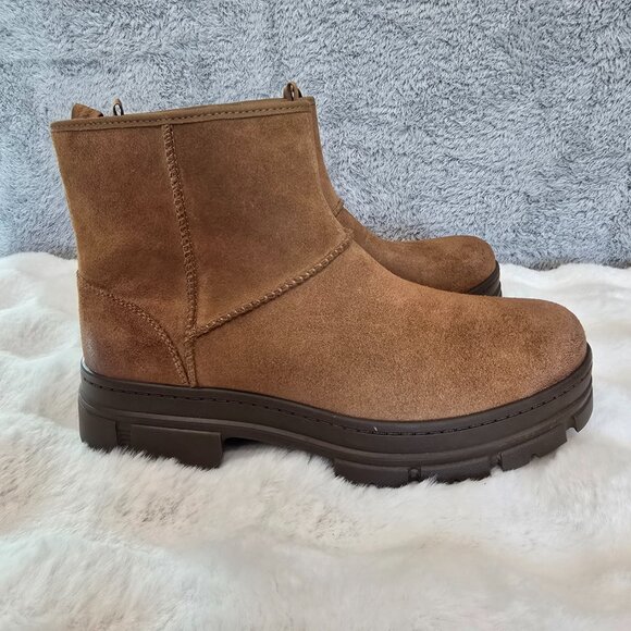 UGG Men's Skyview Classic Pull-On Chelsea Chestnut Suede Ankle Boots Sizes NEW - Picture 5 of 10